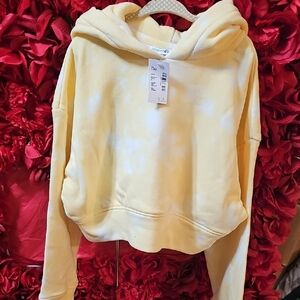 COPY - Sugar & Jade NWT Girls Yellow Tie Dye Hoodie Sweatshirt With Back Emoji …